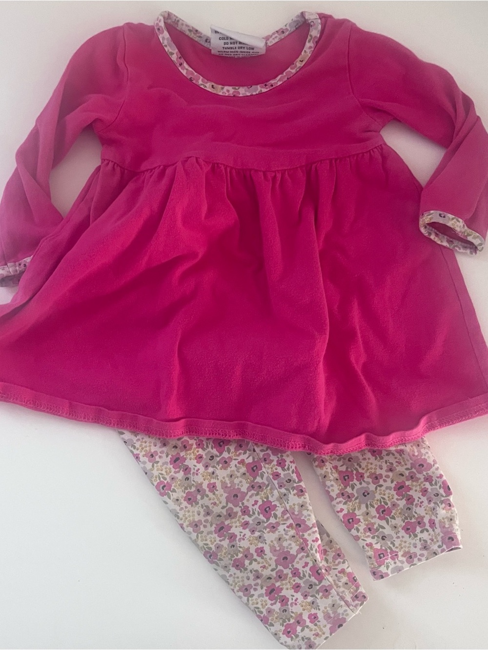Smock Candy Baby Girl Pink Tunic Floral Leggings 12m Knit Soft Fall